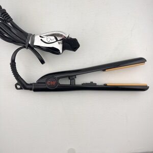 CHI Air Compact 3/4" Ceramic Dual Voltage Travel Flat Iron Hair CA1087F EUC WORK